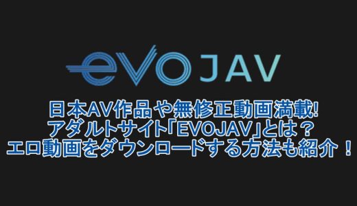 日本AV作品や無修正動画満載のサイト「EVOJAV」とは？エロ動画をダウンロードする方法も紹介！
